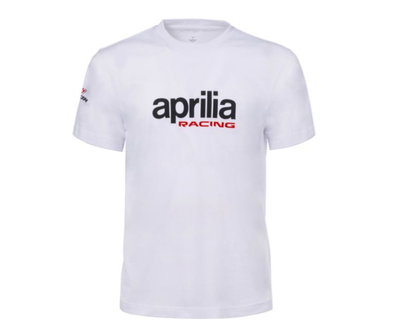 APRILIA "RACING TRAVEL COLLECTION" BASIC WHITE T-SHIRT