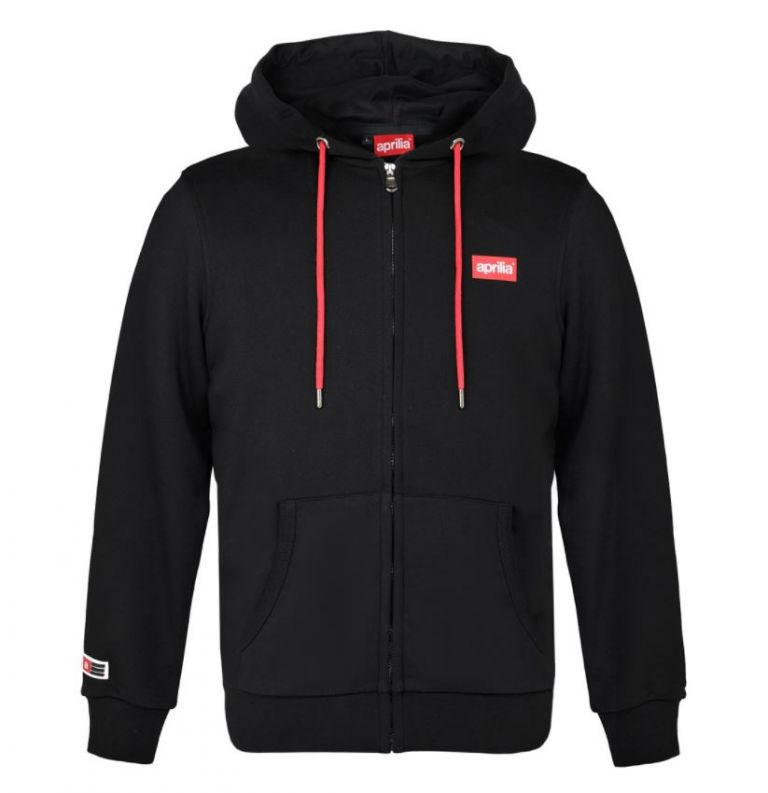 APRILIA WIDE HOODIE - BLACK