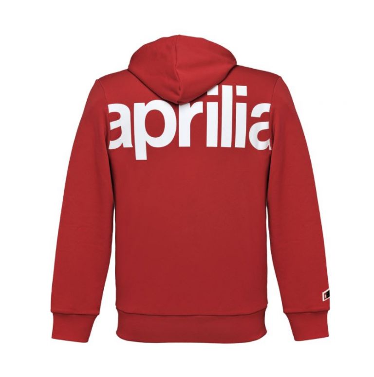 FELPA CON CAPPUCCIO APRILIA "WIDE" - ROSSO