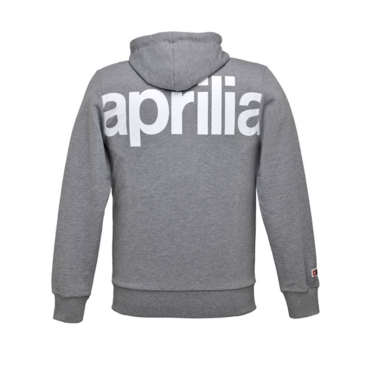 FELPA CON CAPPUCCIO APRILIA "WIDE" - GRIGIO