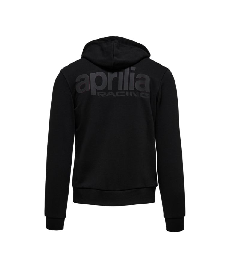 FELPA CON CAPPUCCIO - APRILIA RACING LIFESTYLE - NERO